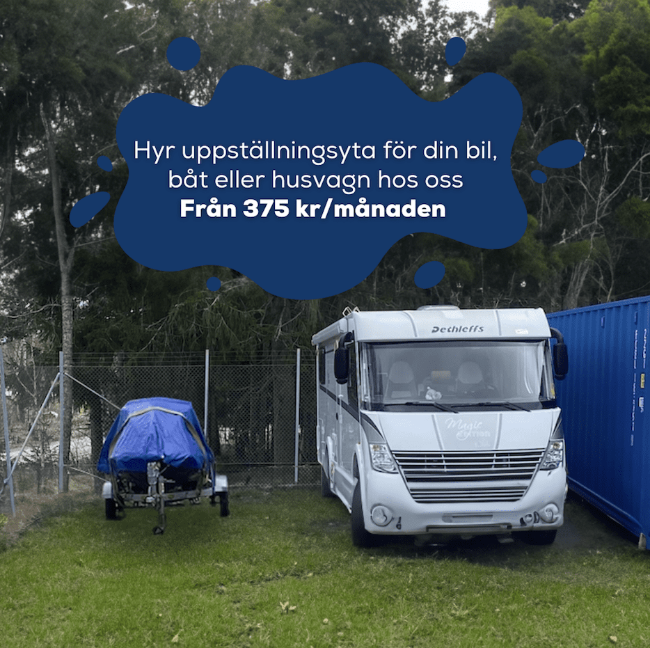 parkeringsplats för bil, husvagn, husbil och släp